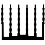 Heat Sink Passive Extruded Adhesive 1.9°C/W Black Anodized