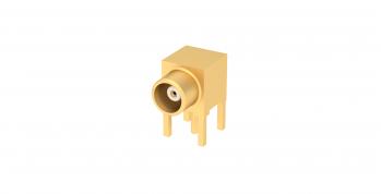 Radiall-R113665000 Raccordement FR Conn MCX 0Hz to 6GHz 50Ohm Solder RA Thru-Hole RCP Gold Over Nickel Standard