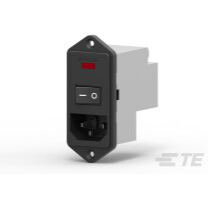 TE Connectivity-PM0S0DH30 电源接入模块 Power Entry Module Filtered M 3 POS (115VAC/230)VACVAC 3A/Contact Fuse/Switch/Voltage Selector ST 1 Port