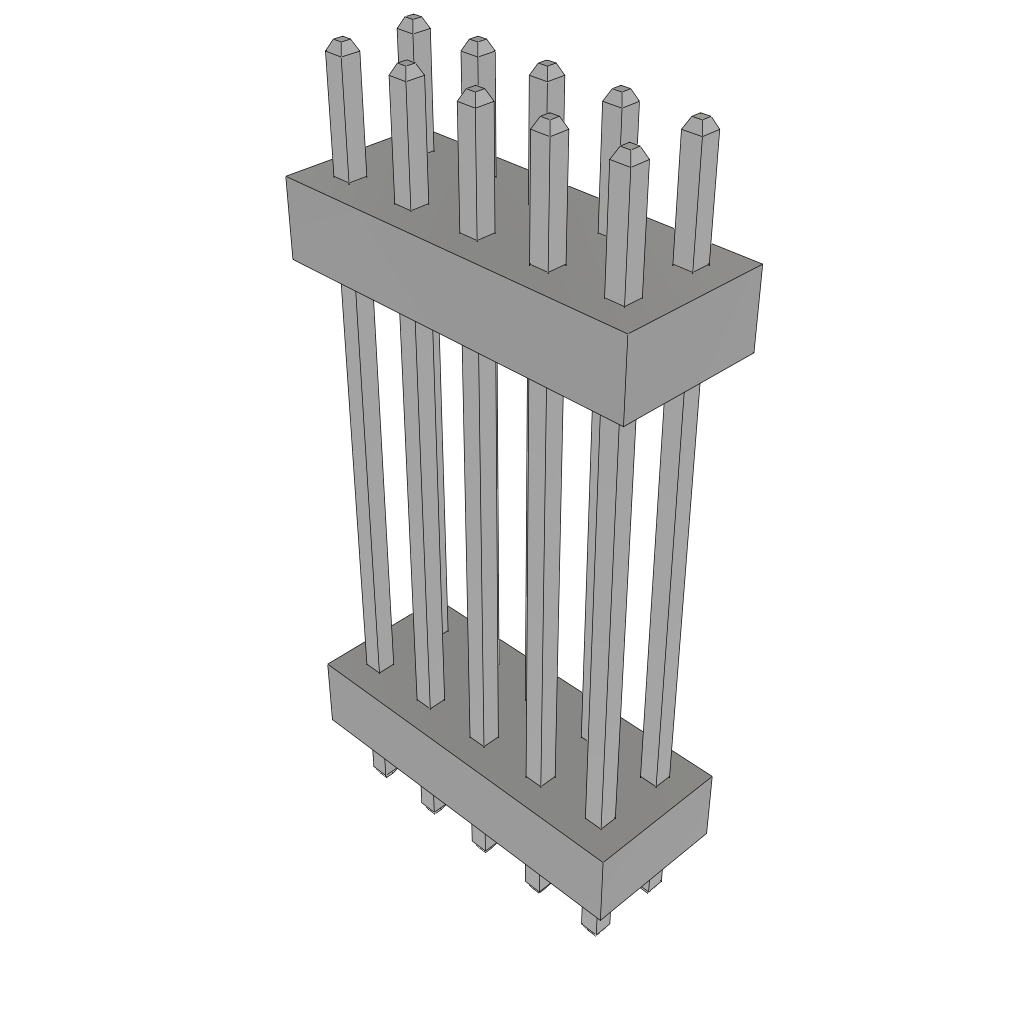 Samtec-TW-05-08-T-D-630-080 Connector Headers and PCB Receptacles Conn Board Stacker HDR 10 POS 2mm Solder ST Thru-Hole Bulk