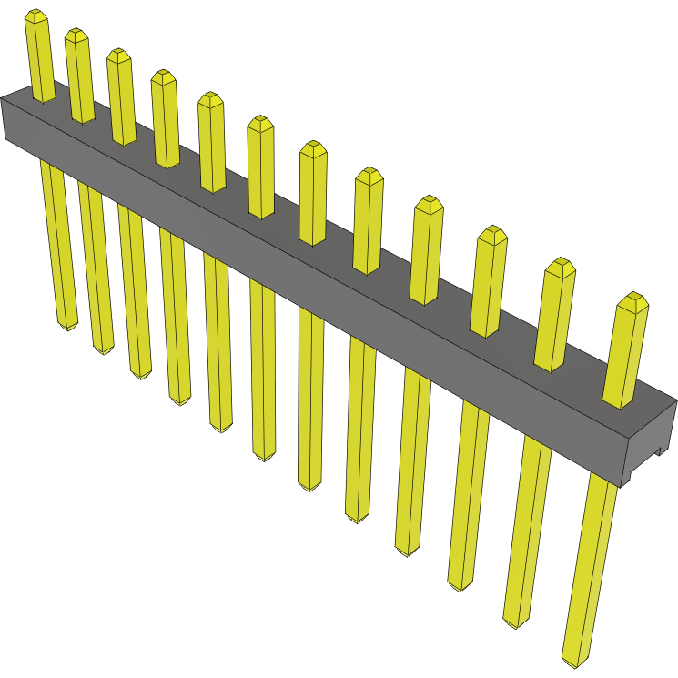 Samtec-MTMM-112-08-G-S-117 Connector Headers and PCB Receptacles Conn Unshrouded Header HDR 12 POS 2mm Solder ST Top Entry Thru-Hole Bulk