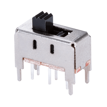 Same Sky (formerly CUI Devices)-SLW-141165-3A-N-D Switch Slide Switch Slide ON ON DPDT Raised Slide 0.3A 50VDC 10000Cycles PC Pins Thru-Hole