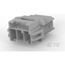TE Connectivity-5-1971772-3 Connector Discrete Wire Housing Conn Housing RCP 3 POS 6mm Crimp ST Panel Mount Light Gray Carton