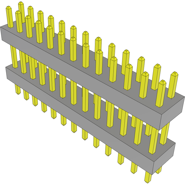 Samtec-TW-13-04-S-D-330-110 Piastre connettori e prese PCB Conn Board Stacker HDR 26 POS 2mm Solder ST Top Entry Thru-Hole Bulk