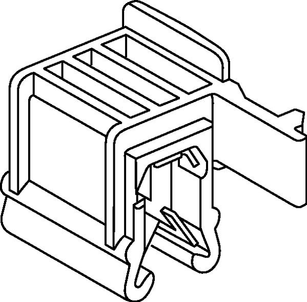 HellermannTyton-151-00429 null Connector Clip, Panel 1.5-4.0mm/ PA66HIRHS, Black, 500/Pack