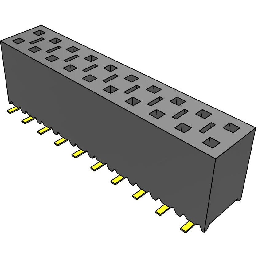 Samtec-SSM-110-L-DV-A-TR Connector Headers and PCB Receptacles Conn Socket Strip SKT 20 POS 2.54mm Solder ST Top Entry SMD T/R
