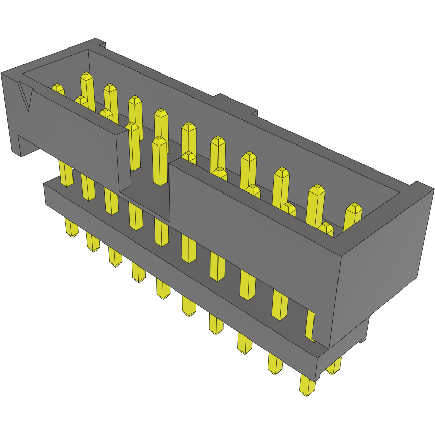 Samtec-ZLTMM-110-05-S-D-332 Steckverbinderleisten und Leiterplattenbuchsen Conn Elevated Shrouded Header HDR 20 POS 2mm Solder ST Thru-Hole Bulk