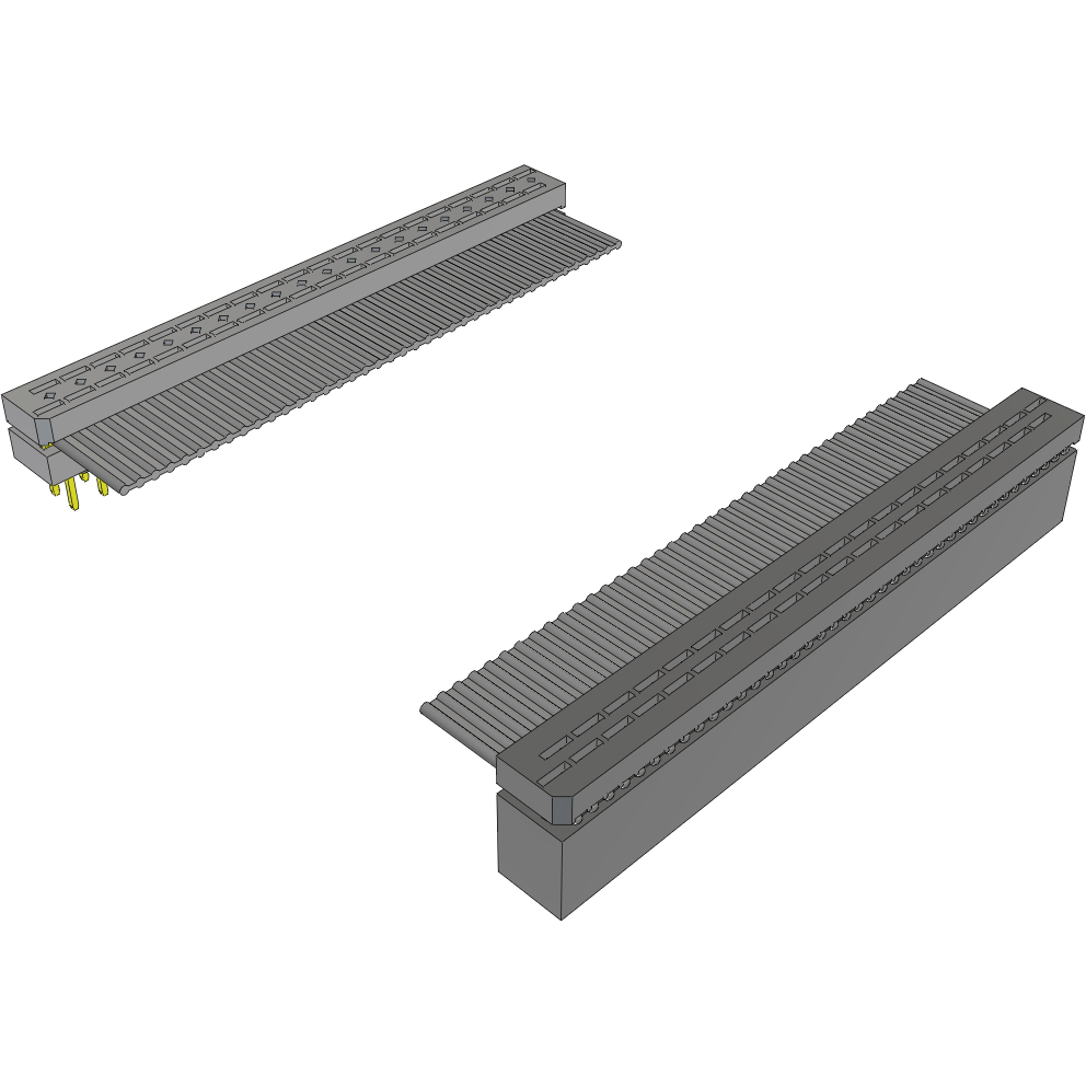 Samtec-IDMD-20-T-03.00-G Flachband Kabelbaugruppen Cable Assembly 0.076m 28AWG 1.27mm 40 to 40 POS IDC Connector to IDC Connector F-M Clamshell
