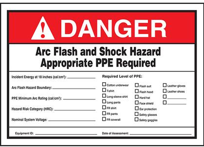 Panduit-PLVS0305D7157 Beschriftungen Labels Safety Label Dura-Polyester Vinyl Red/Black/White 88.9x127mm