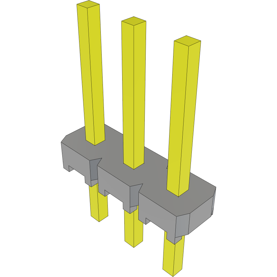 Samtec-MTLW-103-23-G-S-255 连接器插头及 PCB 插座 Conn Unshrouded Header HDR 3 POS 2.54mm Solder ST Top Entry Thru-Hole Bulk