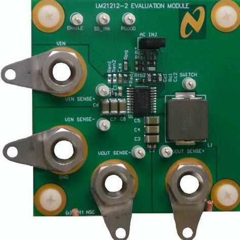 Texas Instruments-LM21212-2EVM/NOPB Placas y kits de desarrollo de administración de potencia LM21212-2 DC to DC Converter and Switching Regulator Chip 1.2V Output Evaluation Board