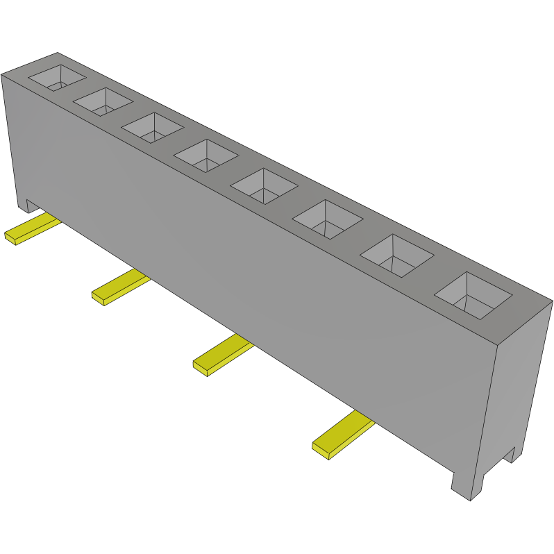 Samtec-MMS-108-02-F-SV Steckverbinderleisten und Leiterplattenbuchsen Conn Socket Strip SKT 8 POS 2mm Solder ST Top Entry SMD Tube