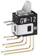 NKK Switches-GW12LJVF Switch Rocker Switch Rocker ON None ON SPDT PC Pins Paddle 0.1A 28VAC 28VDC 0.4VA 50000Cycles