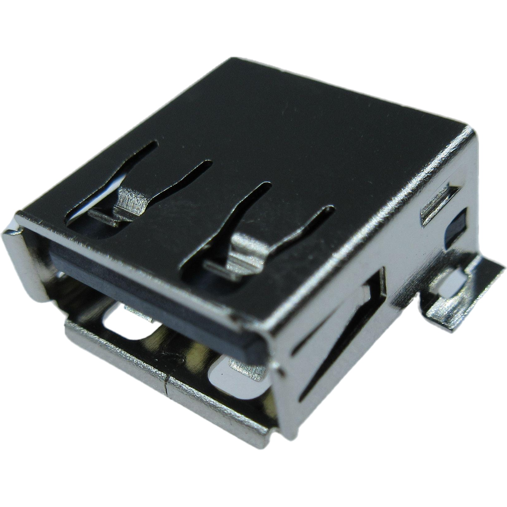 ADAM TECH-USB-A-S-RA-TSMT Connector USB Conn USB 2.0 Type A RCP 4 POS 2mm/2.5mm Solder RA SMD 4 Terminal 1 Port