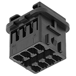 Conn Housing PL 8 POS 2.5mm Crimp ST Cable Mount Black Bag