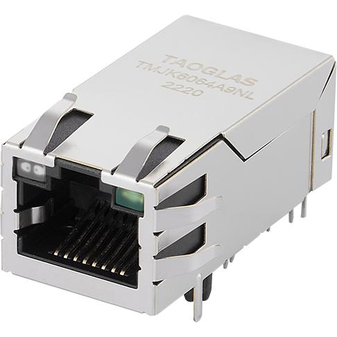 taoglas-TMJK6064A9NL | RJ45 Integrated Connectors 电话及电信连接器 Conn RJ-45 F 8 POS 1.02mm Solder RA Thru-Hole 20 Terminal 1 Port Tray