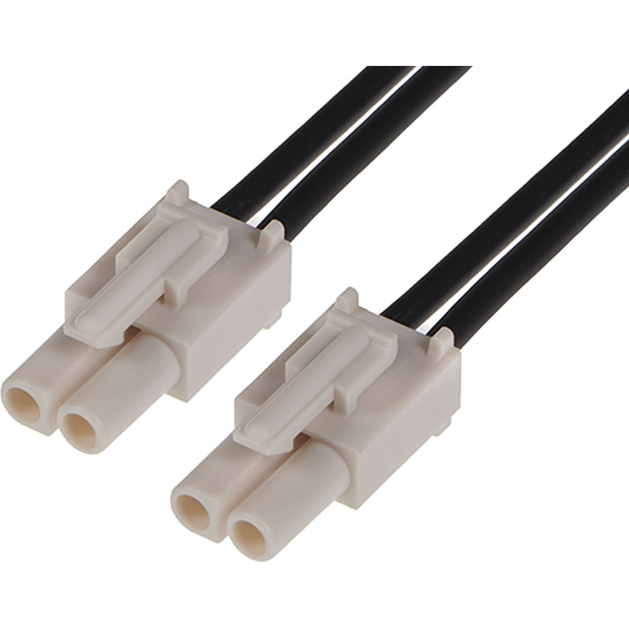 Molex-2162901022 Cable Assembly AC Power Cable Assembly AC Power 0.3m Wire to Board to Wire to Board 2 to 2 POS F-F Crimp-Crimp 14AWG