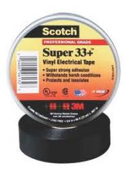 3M-80610833800 Bänder und Klebebänder Tapes Single Side Adhesive Rubber/Resin Black 1150V/mil Polyvinyl Chloride 6.1m