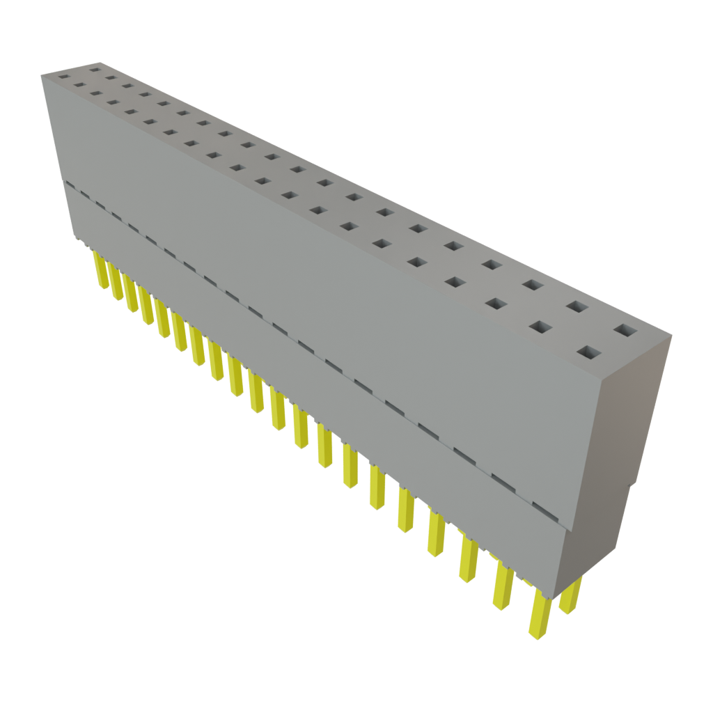Samtec-ESQ-120-23-G-D Steckverbinderleisten und Leiterplattenbuchsen Conn Elevated Socket SKT 40 POS 2.54mm Solder ST Top Entry Thru-Hole Tube