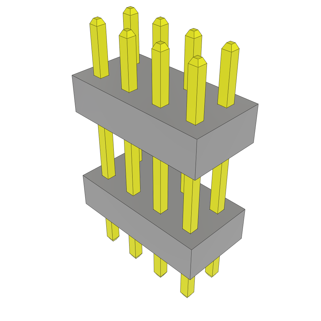 Samtec-TW-04-03-L-D-315-110 Piastre connettori e prese PCB Conn Board Stacker HDR 8 POS 2mm Solder ST Top Entry Thru-Hole Bulk