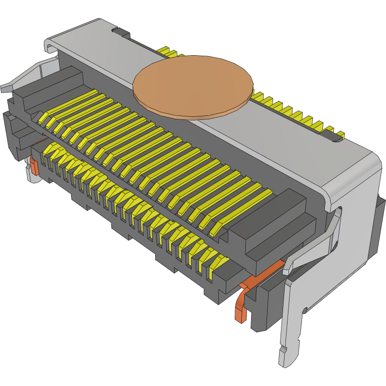 Samtec-LSHM-120-01-H-DH-A-S-K-TR Steckverbinderleisten und Leiterplattenbuchsen Conn Socket and Terminal Strip HDR/SKT 40 POS 0.5mm Solder RA Side Entry SMD Razor Beam™ T/R