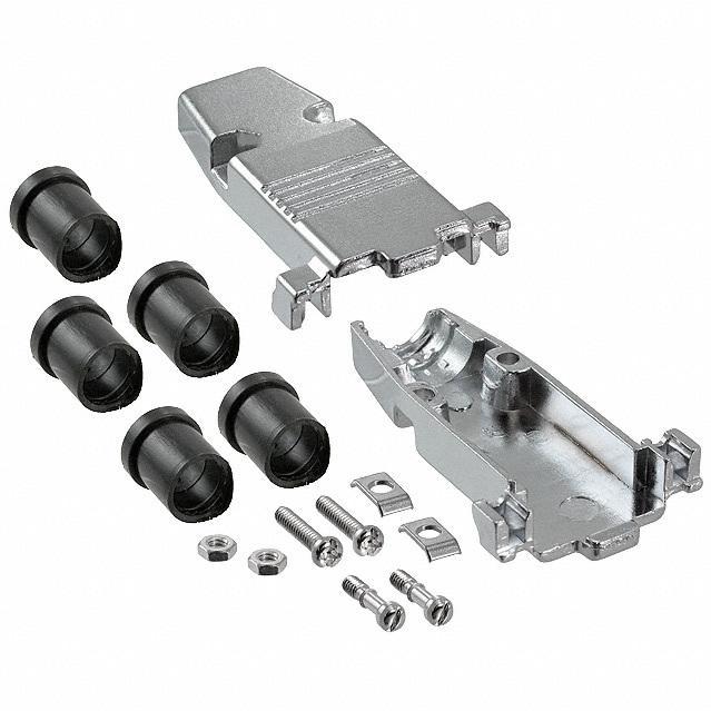 Cinch Connectivity Solutions-40-9709HMG Backshells Hood 180° 9 Shell Size Metal Screw Lock