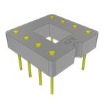 Conn DIP Adapter HDR 8 POS 2.54mm ST Thru-Hole Tube