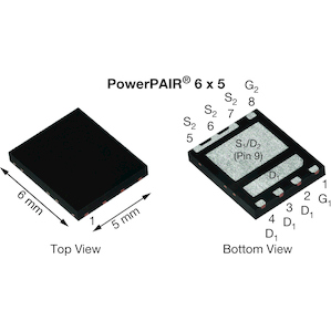 Vishay-SIZ998DT-T1-GE3 MOSFETs Trans MOSFET N-CH 30V 20A/60A 8-Pin PowerPAIR EP T/R