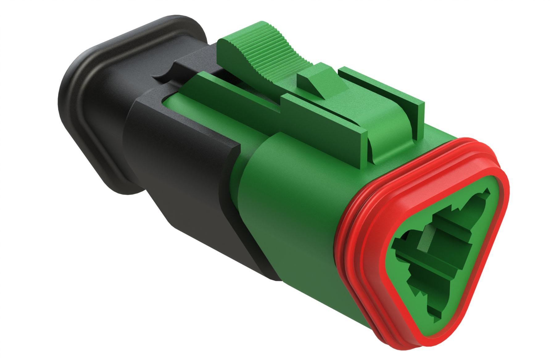 Amphenol-AT06-3S-SR02GRN Custodia filo connettore dedicato Conn Housing PL 3 POS Crimp ST Cable Mount Green