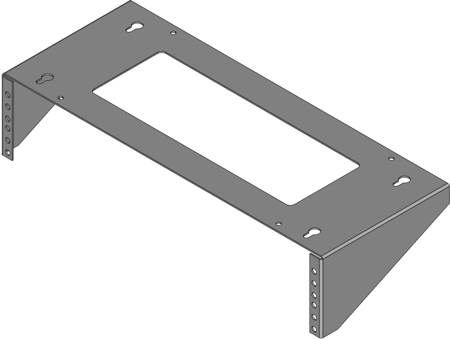 Hammond Manufacturing-VPB192UBK null Heavy Duty Vertical Wall Bracket, Black Color, 487mm Product Length, 106mm Product Depth, 195mm Product Height