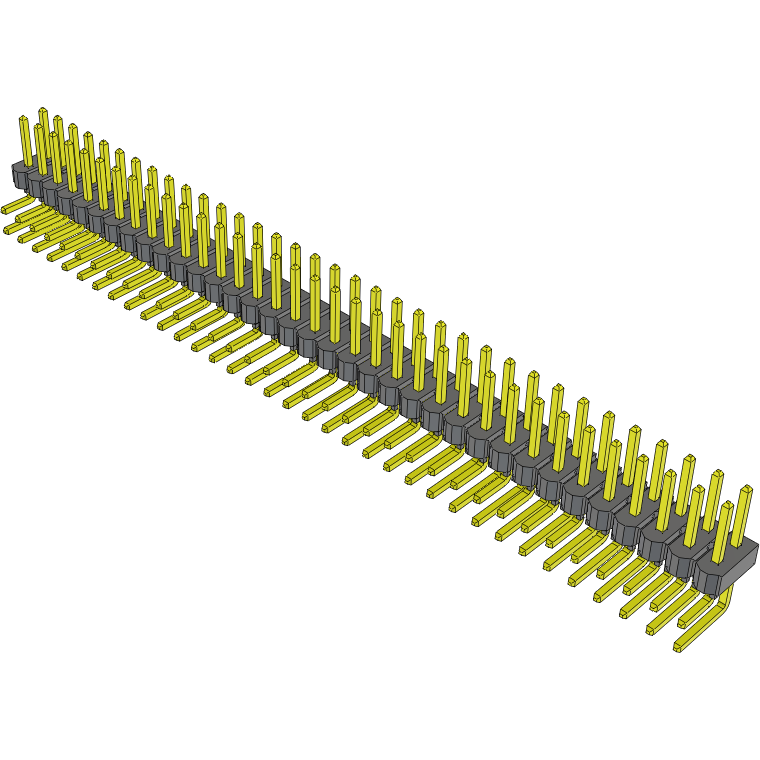 Samtec-TSW-135-08-G-D-RA 连接器插头及 PCB 插座 Conn Unshrouded Header HDR 70 POS 2.54mm Solder RA Side Entry Thru-Hole Bulk