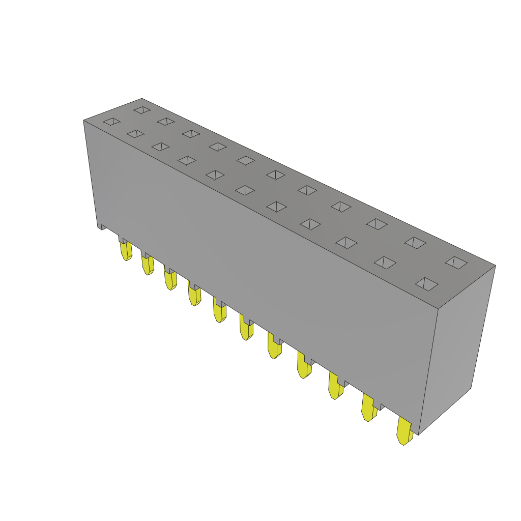Samtec-SSW-111-21-S-D Connector Headers and PCB Receptacles Conn Socket Strip SKT 22 POS 2.54mm Solder ST Top Entry Thru-Hole Bulk