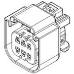 Conn Housing F 6 POS Crimp ST Cable Mount Black