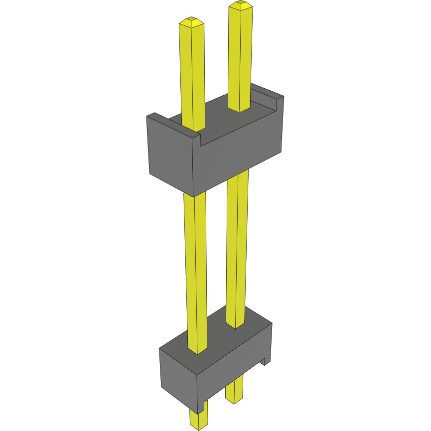 Samtec-DW-01-10-F-D-570 Steckverbinderleisten und Leiterplattenbuchsen Conn Board Stacker HDR 2 POS 2.54mm Solder ST Top Entry Thru-Hole Bulk