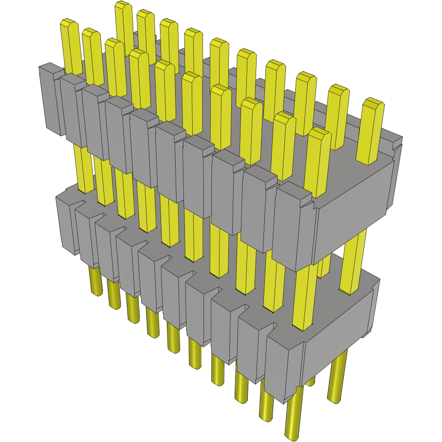 Samtec-DWM-10-53-G-D-325 Piastre connettori e prese PCB Conn Board Stacker HDR 20 POS 1.27mm Solder ST Thru-Hole Tube