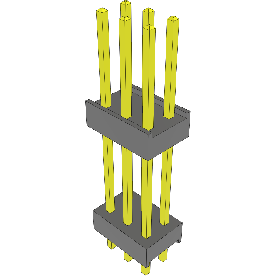 Samtec-DW-03-12-G-D-600 Piastre connettori e prese PCB Conn Board Stacker HDR 6 POS 2.54mm Solder ST Top Entry Thru-Hole Bulk
