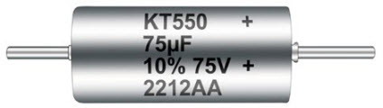 KEMET Corporation-T550B256K050AH Tantal-Polymer-Kondensatoren Cap Tant Polymer 25uF 50VDC B CASE 10%( 7.34 X 17.42mm) Axial 0.17 Ohm 105°C Tray