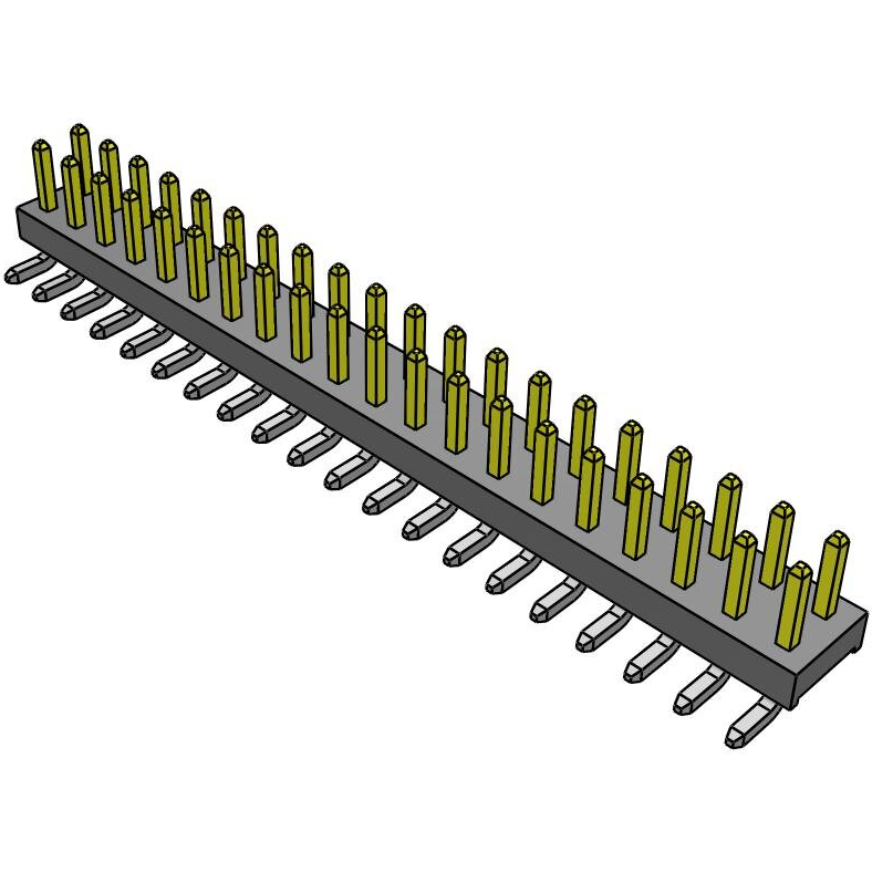 Samtec-TMM-120-01-L-D-SM-M Steckverbinderleisten und Leiterplattenbuchsen Conn Unshrouded Header HDR 40 POS 2mm Solder ST Top Entry SMD Tube