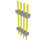 Conn Board Stacker HDR 4 POS 2mm Solder ST Top Entry Thru-Hole Bulk