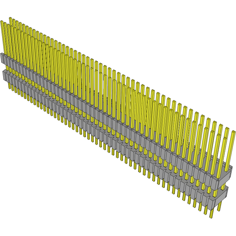 Samtec-DWM-50-59-G-D-300 Connector Headers and PCB Receptacles Conn Board Stacker HDR 100 POS 1.27mm Solder ST Thru-Hole Tube