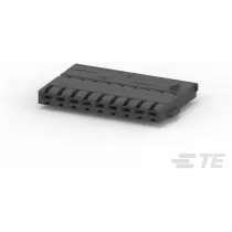 TE Connectivity-1718490-1 分立接线罩连接器 Conn Housing RCP 9 POS 4mm Crimp ST Cable Mount Black Box