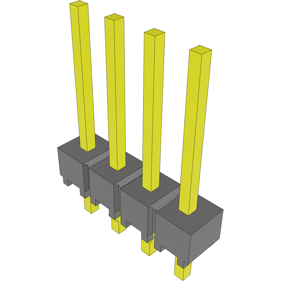 Samtec-MTSW-104-08-L-S-340-LL 连接器插头及 PCB 插座 Conn Unshrouded Header HDR 4 POS 2.54mm Solder ST Top Entry Thru-Hole Bulk