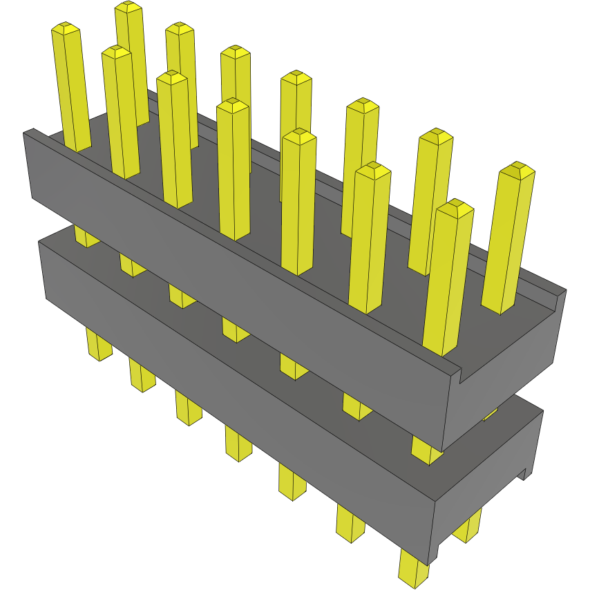 Samtec-DW-07-08-S-D-270 Steckverbinderleisten und Leiterplattenbuchsen Conn Board Stacker HDR 14 POS 2.54mm Solder ST Top Entry Thru-Hole Bulk