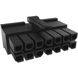 Amphenol Communications Solutions-10132445-10LF Connector Discrete Wire Housing Minitek® Pwr 3.0 HCC, Wire to Board connector, Receptacle Housing, Dual row, 10 positions Glow Wire Compatible