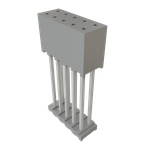 Conn Elevated Socket SKT 10 POS 2mm Solder ST Top Entry Thru-Hole Layer