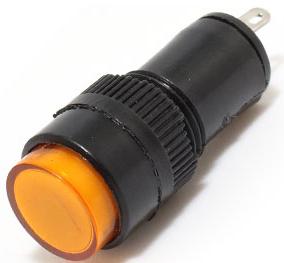 Mallory Sonalert Products-FL1P-12NJ-1-Y12V Panel Mount Indicators LED Panel Mount Indicator Uni-Color Yellow 1500mcd 2-Pin Bulk