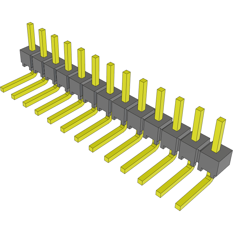 Samtec-MTSW-113-08-T-S-160-NA Steckverbinderleisten und Leiterplattenbuchsen Conn Unshrouded Header HDR 13 POS 2.54mm Solder ST Thru-Hole Bulk