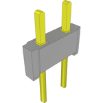 Conn Unshrouded Header HDR 2 POS Solder ST Top Entry Thru-Hole Bulk