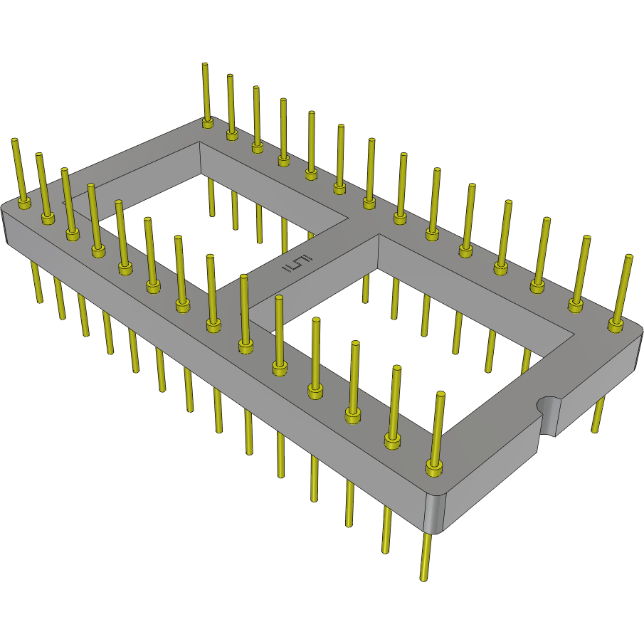 Samtec-APA-628-T-A Prise de raccordement Conn DIP Adapter HDR 28 POS 2.54mm ST Thru-Hole Bulk