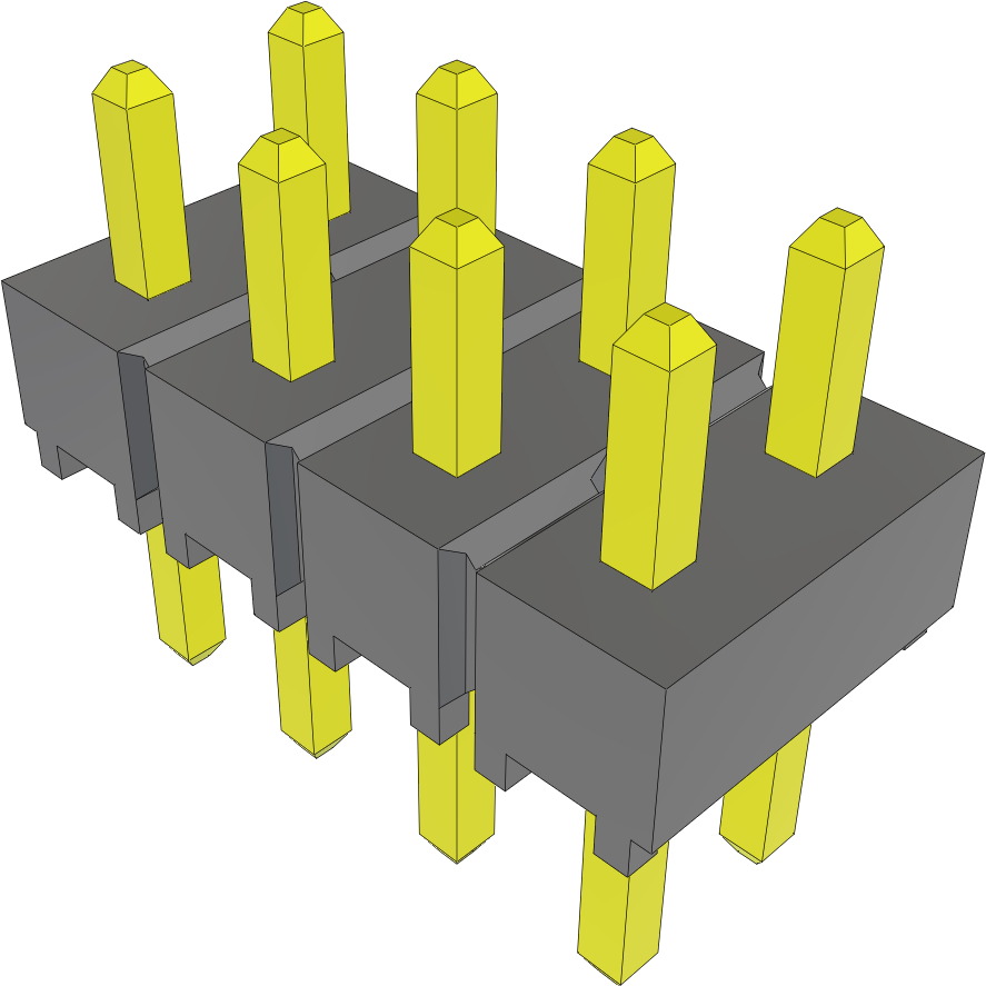 Samtec-TSW-104-05-G-D Steckverbinderleisten und Leiterplattenbuchsen Conn Unshrouded Header HDR 8 POS 2.54mm Solder ST Top Entry Thru-Hole Bulk
